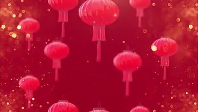 4K中国风晚会舞台表演背景灯笼循环动画视频的预览图
